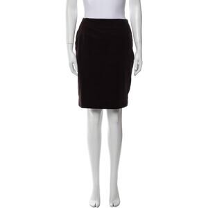 Louis Feraud Brown Corduroy Knee-Length Straight Pencil Skirt Size 10
